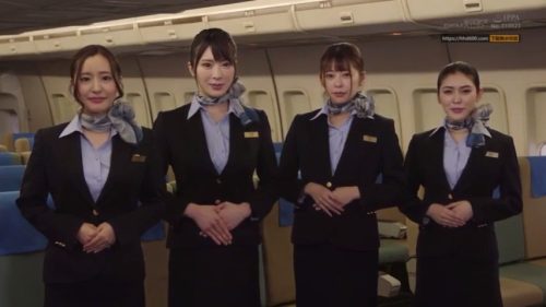 【百永さりな･辻井ほのか･森日向子】オマンコ航空にようこそ❤最高級のCAさん達が極上の性サービスで空の旅をお楽しみ下さいｗ
