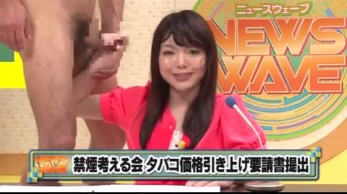 【篠恵美】＜お姉さん×顔射＞女子アナが本番中に臭いザーメンを顔射され...