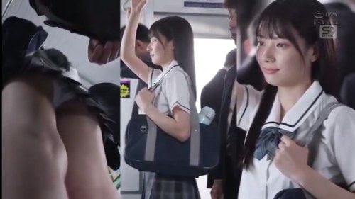 《エロ動画×JK･痴漢》我慢できず痴漢した純真JKが俺の粘着テクに快感を感じ始めまさかの虜になって自ら求めてくる逆転現象